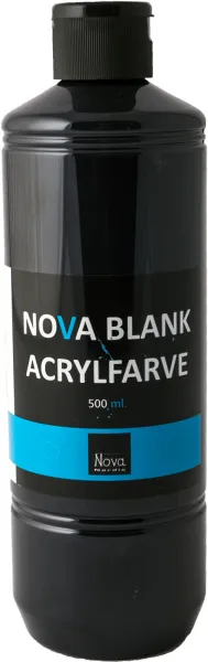 Nova Akrylfärg Glänsande 500 ml. Svart