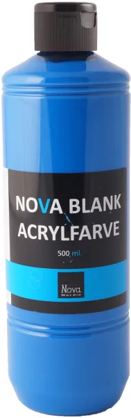 Nova Akrylfärg Glänsande 500 ml. Primärblå