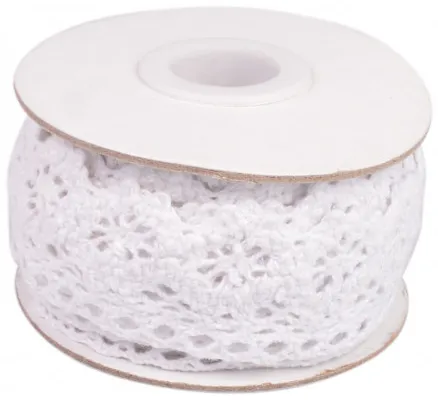 Infinity Hearts Spets/Spetsband Vit 26mm 2,5m